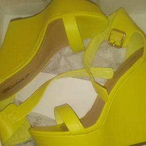 Yellow shoes